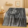 HD Retro Wood Grain Tree Growth Ring Brown Gray Flannel Blanket,Ultra Soft Plush Throw for Home Bedroom Bed Sofa Cover Gift Kid