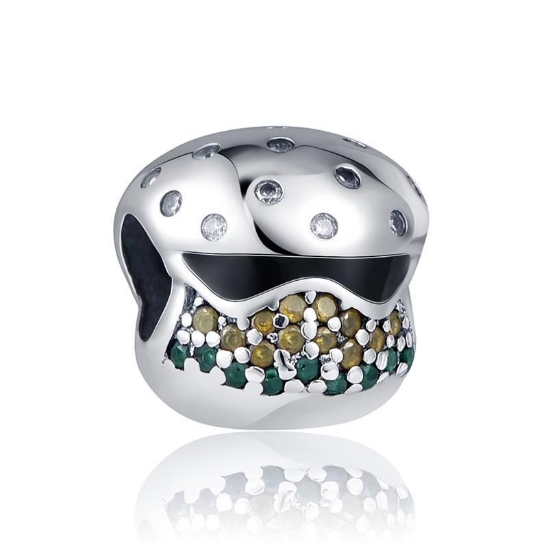 New Copper Cake Coffee Beer Strawberry Avocado Chocolate Watermelon Bead Charms Fit Bracelet Necklace Diy Jewelry