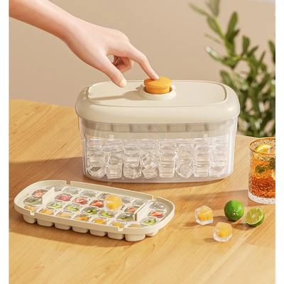Press Ice Cube Cube Mold Light Luxury Household Storage Frozen Ice Block Model Easy Release Quick-freezing Artifact Kitchen Tool