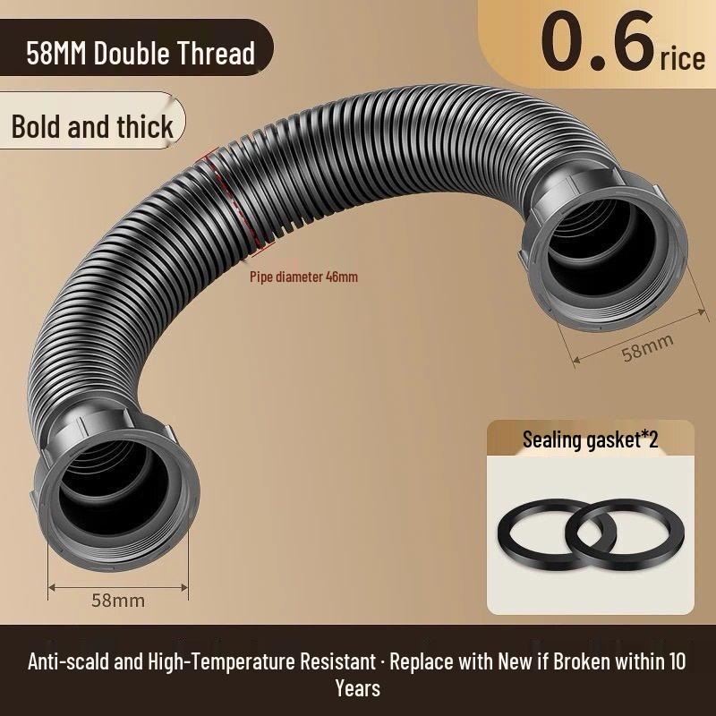 

Double Screw Kitchen Sink Drain Pipe Accessory Set