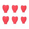 Makeup Brush Covers 6Pcs Eyeshadow Brushes Organizer Protector Cap for Women Outdoor Traveling Portable Heart Shape Supplies