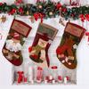 Elegant Cloth Christmas Stockings With Festive Santa And Snowman Motifs For Decorations