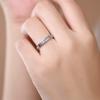Women Ring Hollow Copper Coin Shape Adjustable Opening Design Finger Ring Fortune-Boosting Ring Versatile Jewelry Gift