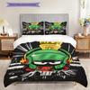 Marvin Martian Dj Funk Bedding (1 * Duvet Cover + 2 * Pillowcase, Without Core) 2D Flat Soft and Comfortable Bedding Set Christmas Birthday Gift