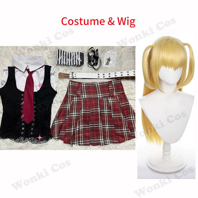 Amane Misa Cosplay Costume Wig Long Hair Anime Misamisa Cosplay Outfits Jk Skirt For Women Party Outfits