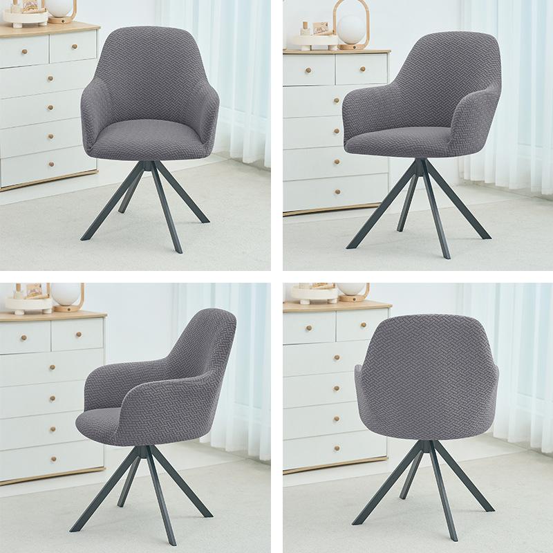 High Arm Chair Cover Elastic Dining Chair Covers Jacquard Office Seat Case Hotel Party Wedding Chairs Decor Furniture Protector