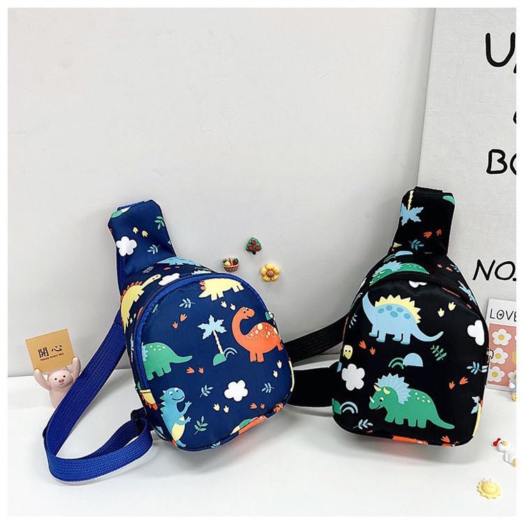 Fun And Charming Dinosaur Print Crossbody Bag For Kids Made Of Breathable Nylon