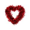 Heart-shaped Valentine Wreath Garland Hanging Decoration Props for Valentine's Day Wedding Anniversary Front Door Window