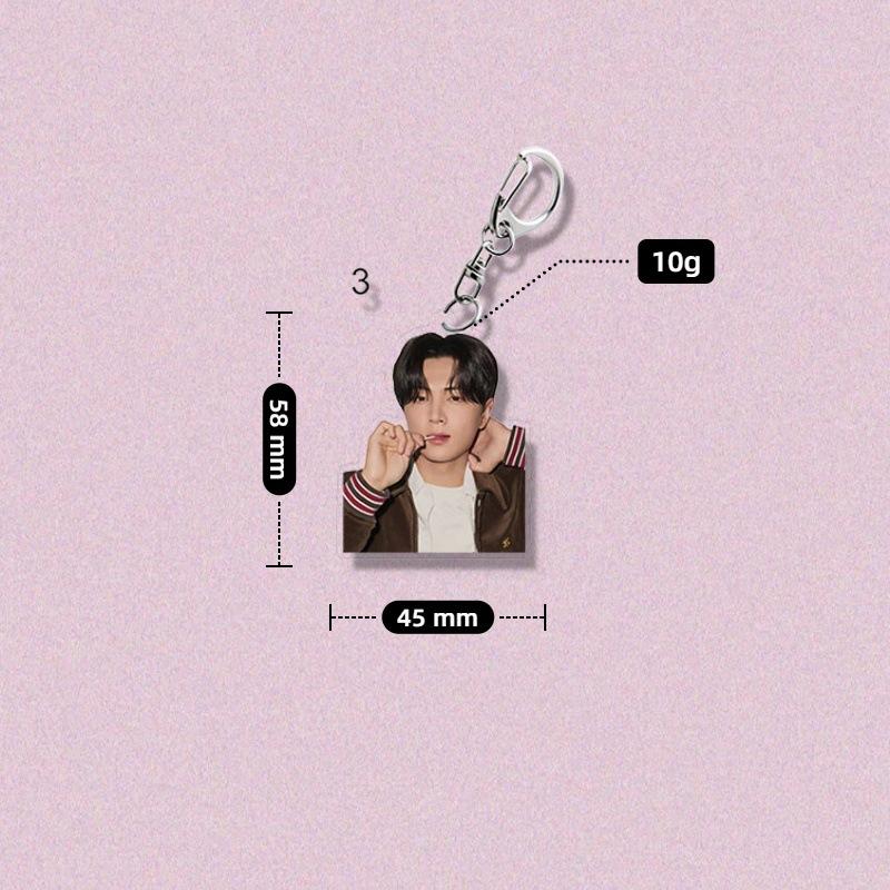 ENHYPEN Cute Casual Photo Keychain, ENHYPEN Member Portrait Acrylic Pendant, Kpop Fans Aesthetic Bag Charm
