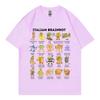 Funny Italian Brainrot Meme Tshirt Men Women Clothing Fashion Cartoon Short Sleeve T Shirt Summer Casual Loose Cotton Tshirts