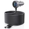 4th Gen Waterproof Mini Car Charger with Digital Display for Cigarette Lighter
