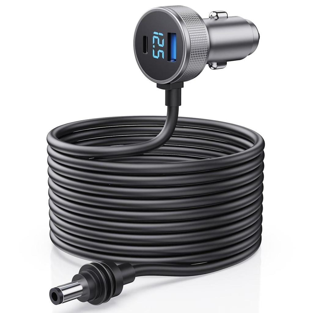 4th Gen Waterproof Mini Car Charger with Digital Display for Cigarette Lighter