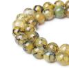 Agates Veines de Dragon Dorées Pierre Naturelle Perles Rondes 15" Fil Lisse Perles d'Espacement Libres 4/6/8/10/12mm pour Fabrication de Bijoux DIY Bracelets Accessoires