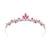 Little Princess Crystal Crown Simple Style Rhinestone Tiaras for Girl Birthday Party Adult Ceremony Children Hair Accessories