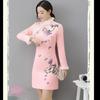 Samtgefüttertes Qipao: Wollkleid im jungen Stil für Herbst und Winter