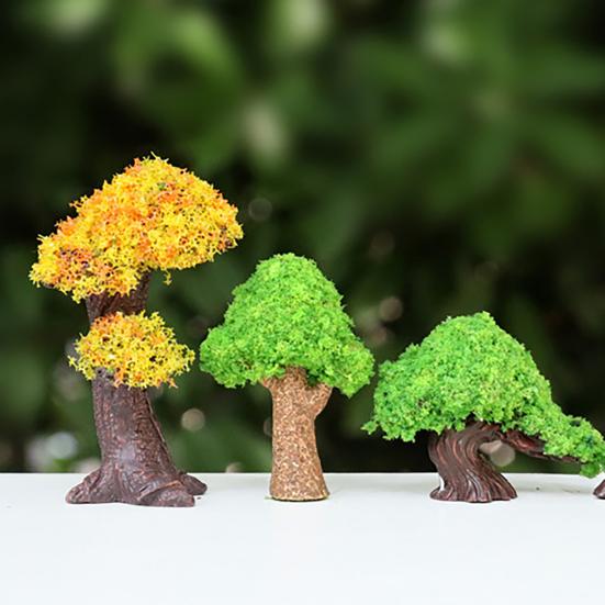 Model Trees Micro Landscape Ornaments Mini Artificial Trees for Moss Micro-Landscapes And Potted Plants Realistic Resin Craft Decorations for Home