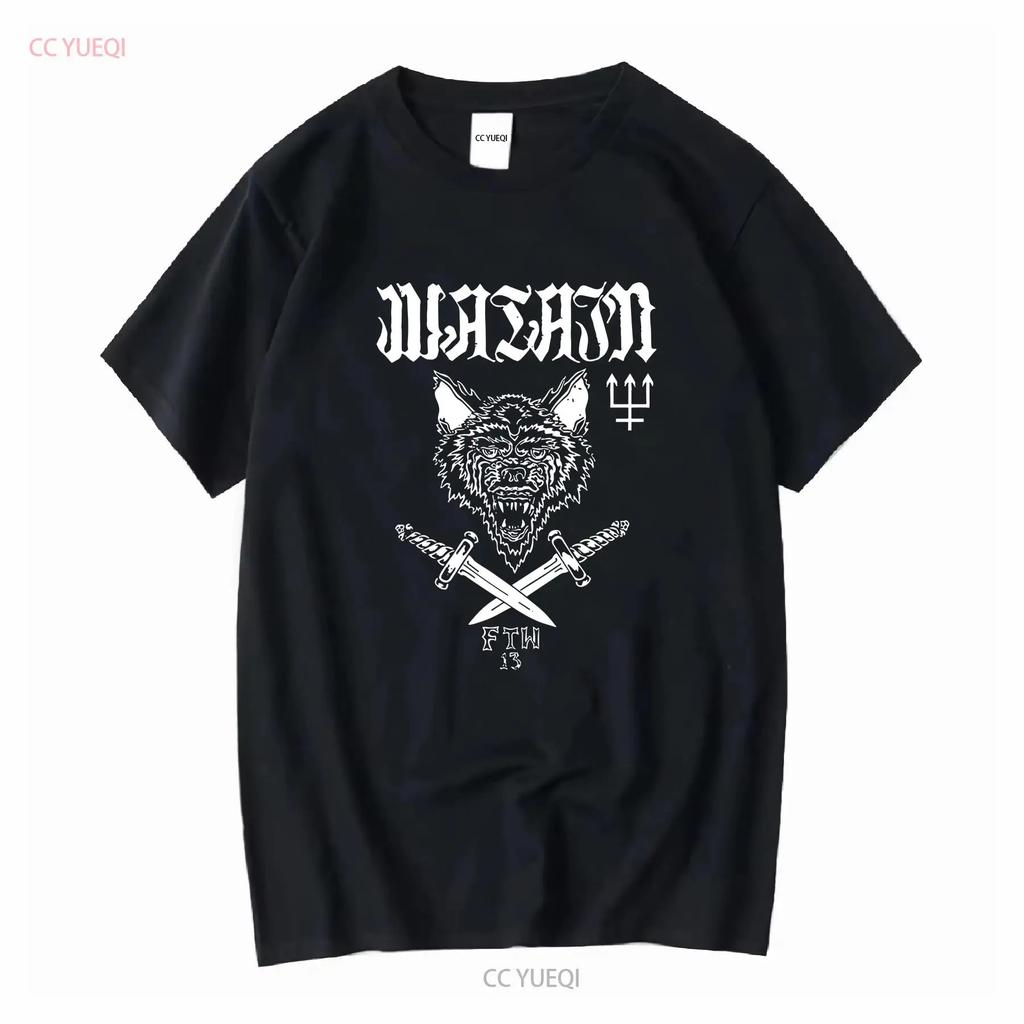 Watain Band Svedese Black Metal FTW 13 Lupo Maglietta S 2XL vintage Lavata Elastica Casual Traspirante abbigliamento firmato Leggermente