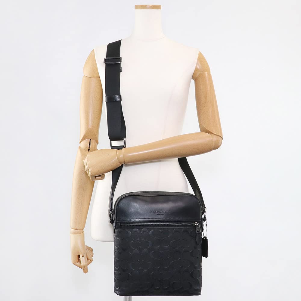 Geantă de umăr 4009 Signature [Coach] pentru bărbați (QB/BK Negru) [Articol]