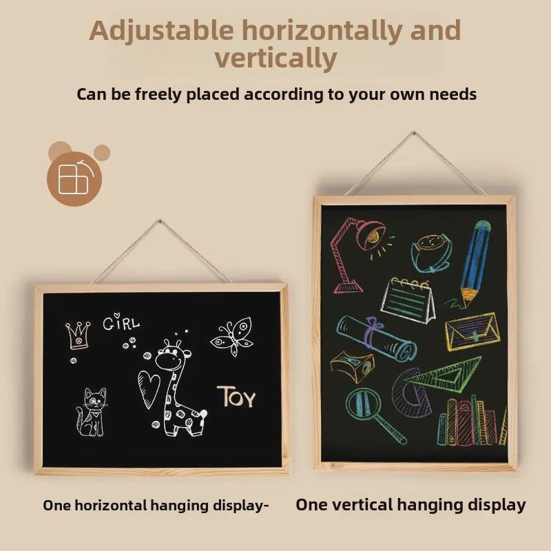 Hanging Wooden Frame Blackboard Menu Display for Coffee Shop or Restaurant