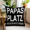 German Papas Platz Pillow Cover Distressed Letter Print Cushion Case Gift for Fathers Day Home Living Room Decor