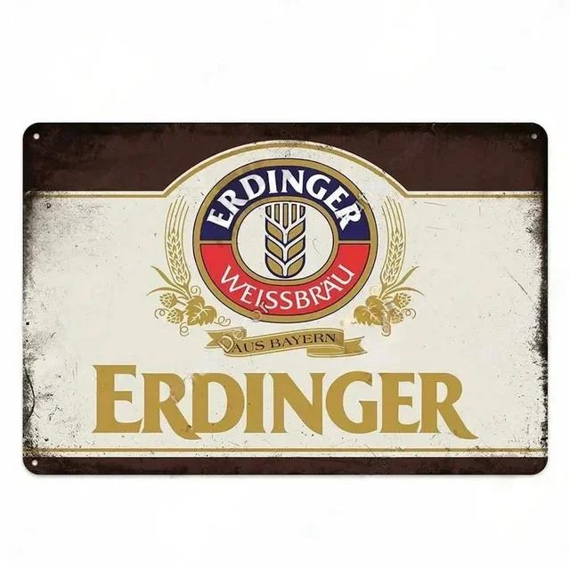 Vintage Metal Tin Signs Plaque  Erdinger Veltins Wall Decoration  Iron Art Posters for Man Cave Home Cafe Garden Club Bar  Retro