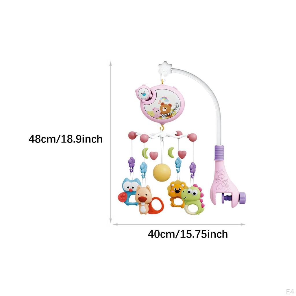 Baby Musical Crib Mobile Cute Bed Bell Carousel for 0-12 Months Newborn Cots