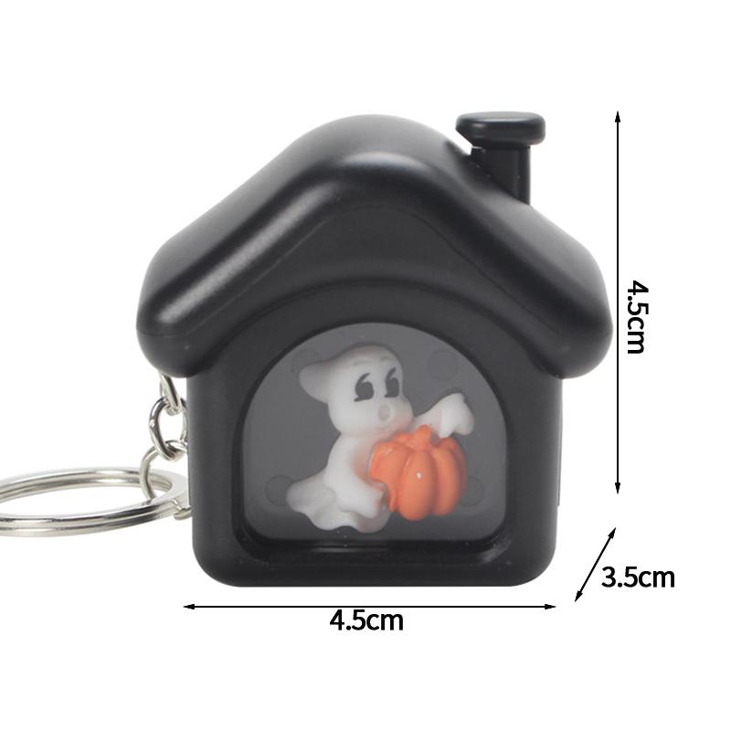 Halloween Rocking Keychain Toys Pumpkin Black Cat Acrylic Bag Pendant Backpack Mobile Phone Charm Holiday Party Kids Funny Gifts