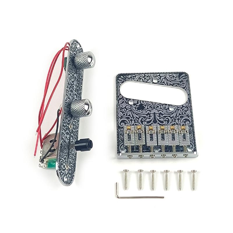 

Guitar Control Circuit Board Replacements Prewired Control Plate Bridge Set with Single Coil Pickup Hole Guitar Parts