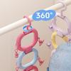 2/4/6Hook Rotating Cap Storage Rack with Hooks Clips Multi Functional Space Saving Home Organization Tool Cap Hanger Rack