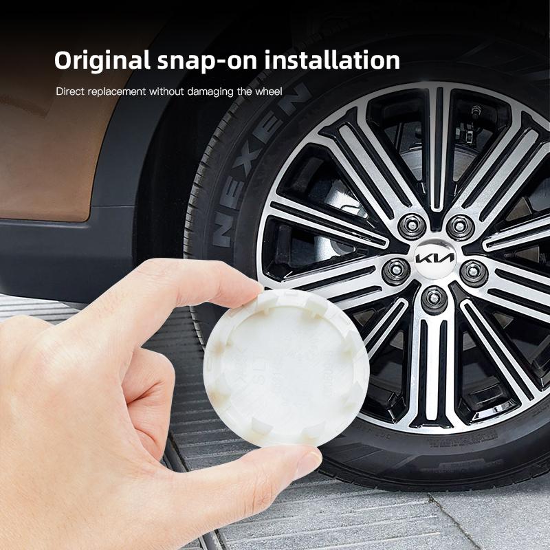 CLFW1 4pcs 3D 56mm Car Wheel Center Hub Caps Logo Cover Accessories For Kia Stinger Rio K7 K5 K8 K3 K9 Cerato Venga Cadenza K9 Seltos