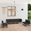Day and Night - Day and Night Garden Furniture Set 8 Pieces and Gray Pine Wood Cushions