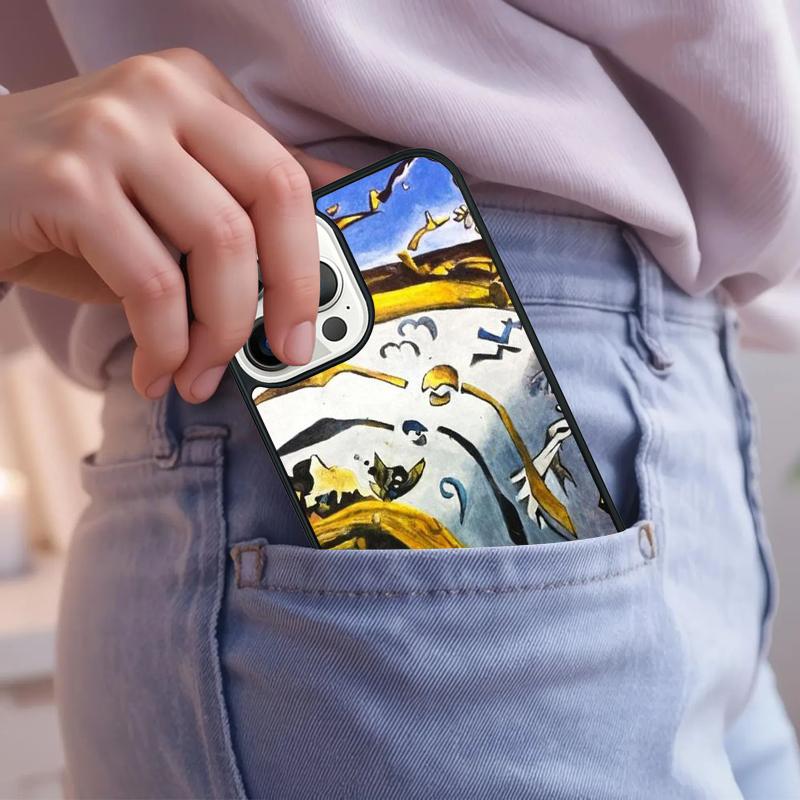 

Persistence of Memory Dali Classic Art Phone Case For iPhone 17 Air 15 16e 14 13 Pro Max Coque 12 11 Pro Max PLUS cover iPhone 14plus
