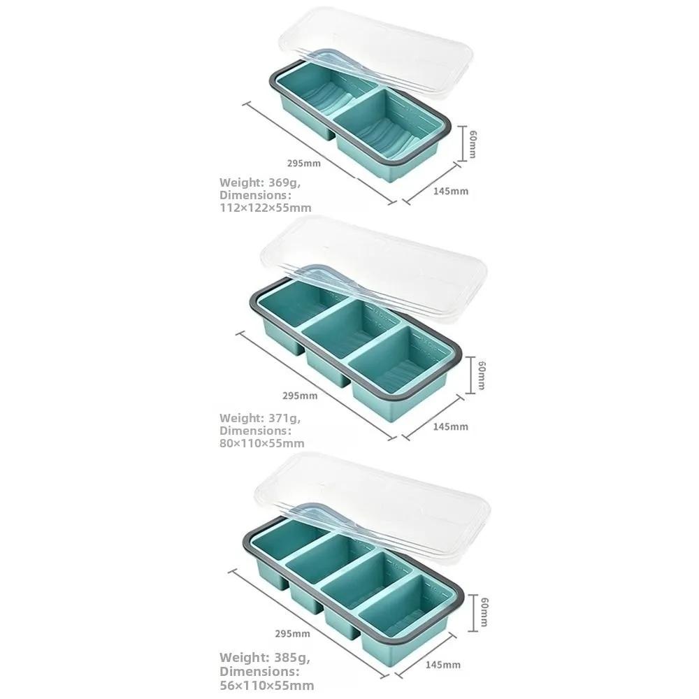 2/3/4 Grid Lunchbox Compartmentalized Wheat Straw Picnic Storage Boxs Dinnerware Portable Lunch Box