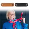 10Pcs Scarf Holders Button PU Leather Fasteners Clip Without Residues Designs for Fashion Accessories and Gift