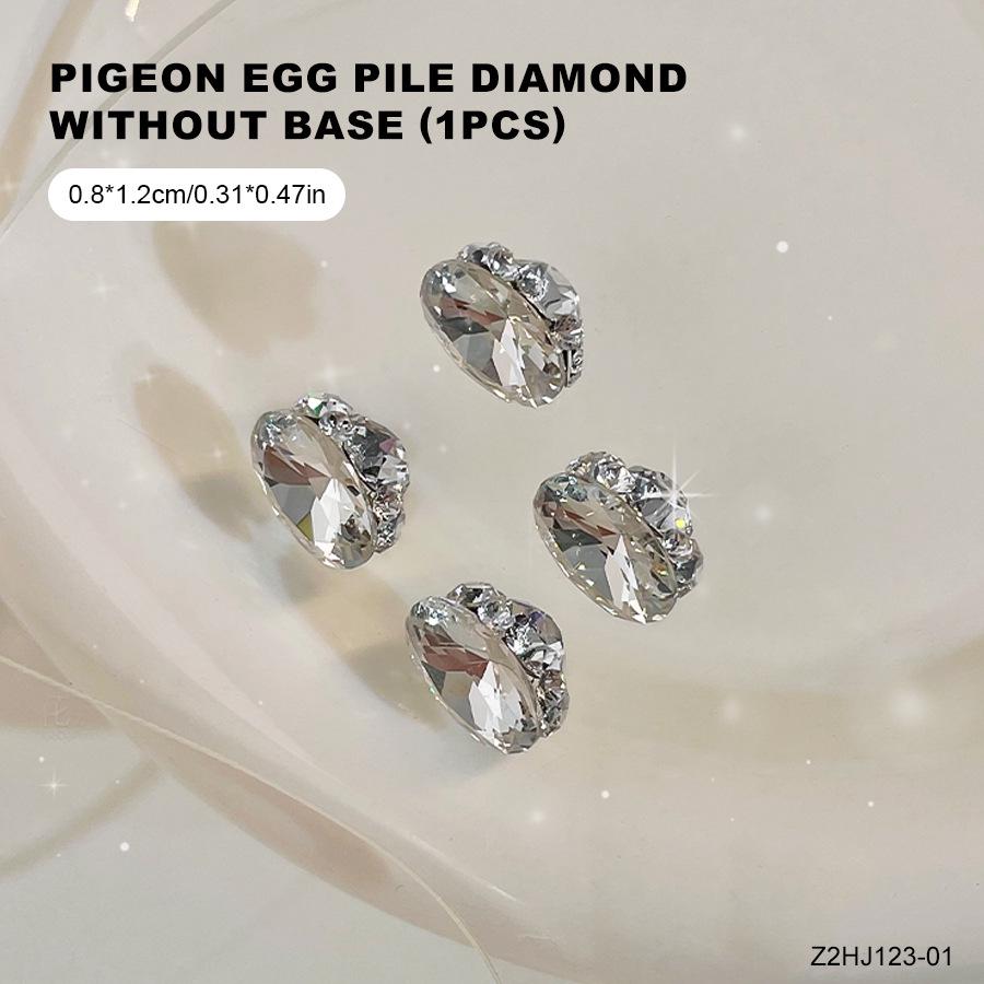 Dove Egg Oval Rhinestone Nail Art: High Precision, Super Shiny Pink K9 Rhinestone Ball