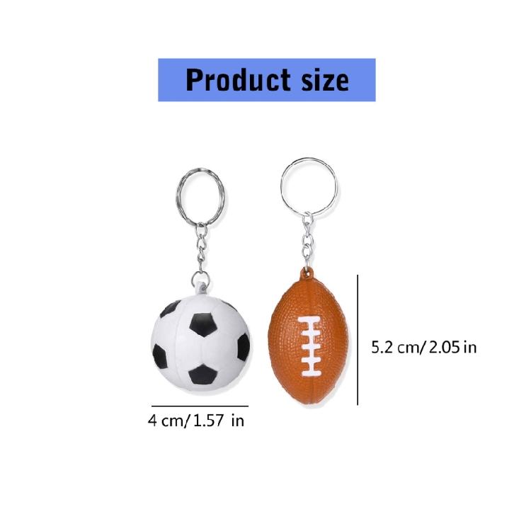 Trendy Basketball Keychains Stylish PU Sponge Pendant Keyrings Supplies for Party Favor and Sports Lovers Daily Use