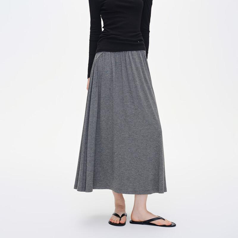 GIOVANNI VALENTINO Elegant High-Waist A-Line Midi Skirt L