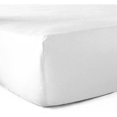 Fitted Sheet - Cotton - 90x190 Cm - 57 Threads/cm² - Pocket 20 Cm - White