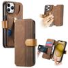 Wallet Case for iPhone 14 Pro - Leather/PU, Brown, With Stand
