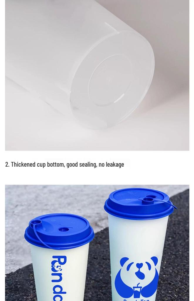 Frosted Disposable Milk Tea & Juice Cups, 500ml & 700ml, Street Stall Use