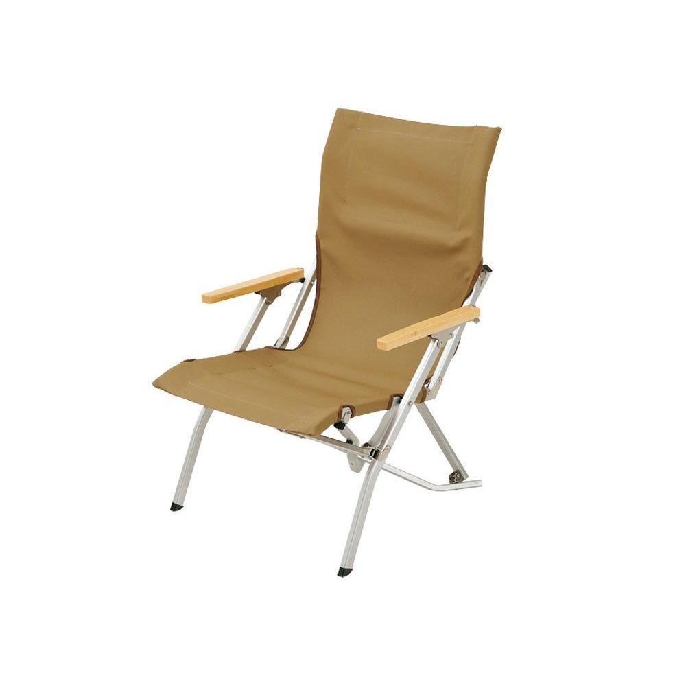 Used Low chair 30 peak) chair khaki/brown/black/rich black/leg cap camping chair Snow Peak (snow outdoor)