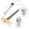 2Pcs 20mm Workbench Holding Stopper Set with Ratchet Wrench, Precision Fast Positioning Fixture for Woodworking Table