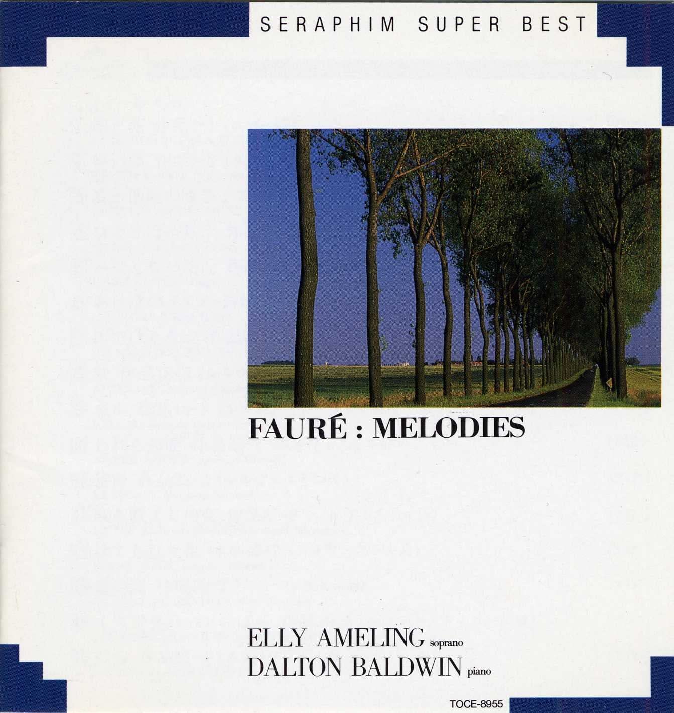 

CD AMELING (ELLY) - Faure Songbook TOCE8955 Japan ObiClassical Used