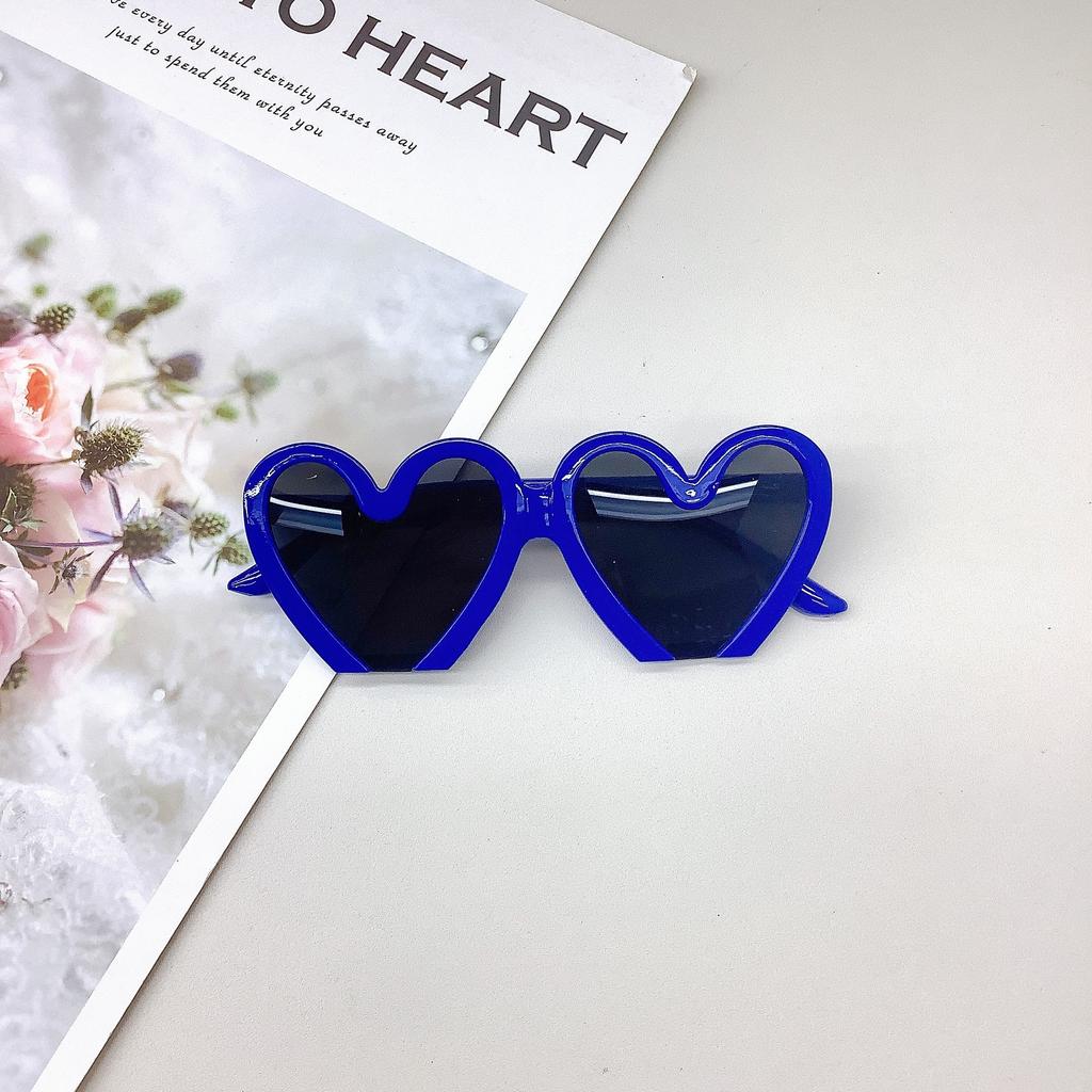 Retro Love Round Frame Children'S Sunglasses Eye Protection Sunshade Sun Protection Uv Protection Girls Sunglasses Boys Glasses