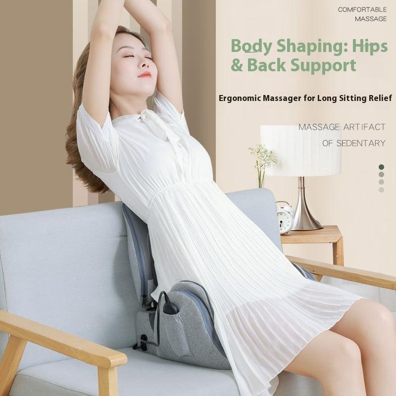 You can fold the waist, buttocks, integrated massage seat cushion, knead the waist rest, vibrate, heat massage, airbag massage cushion.