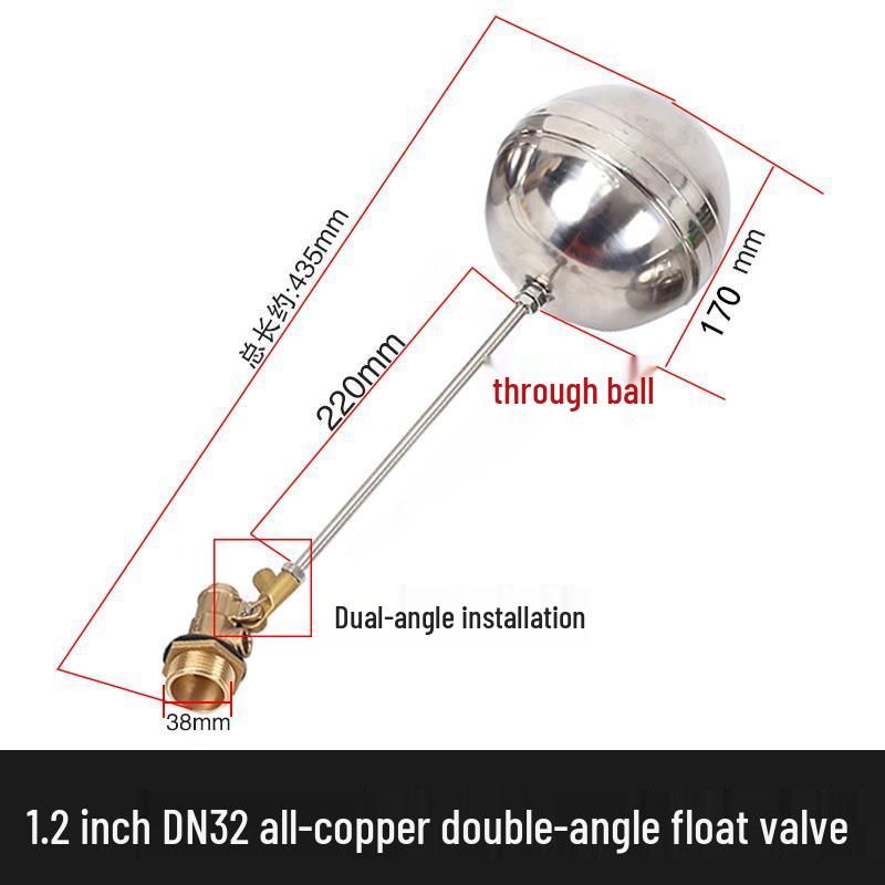 304 Stainless Steel Float Valve Water Level Controller for Tank/Tower, DN50 4-Point Inlet.