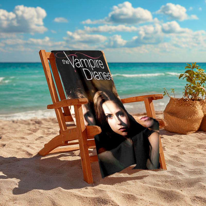 1pc The Vampire Diaries3 Beach Towel, Comfortable and Thick, and Swimming/Bath/Picnic/Camping Towel, Suitable for Seaside Beaches