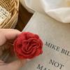 Temperament Lace Rose Blossoms Grab Clip Women's High End New Hairpin Back Of Head Shark Flower Hair Ornament