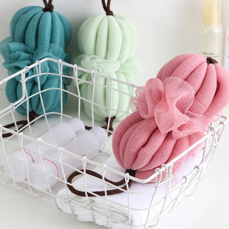 Soft Mesh Foaming Shower Sponge Body Scrub Exfoliating Back Brush Skin Cleaner Bath Bubble Ball Skin Care Bathing Accessories