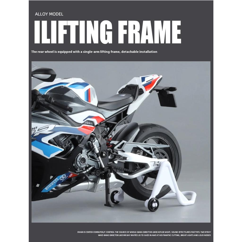 1/9 Scale BMW M1000RR S1000RR Racing Alloy Metal Diecast Motorcycle Model Simulation Hobby Collectible Vehicle Model Birthday Gift Boy